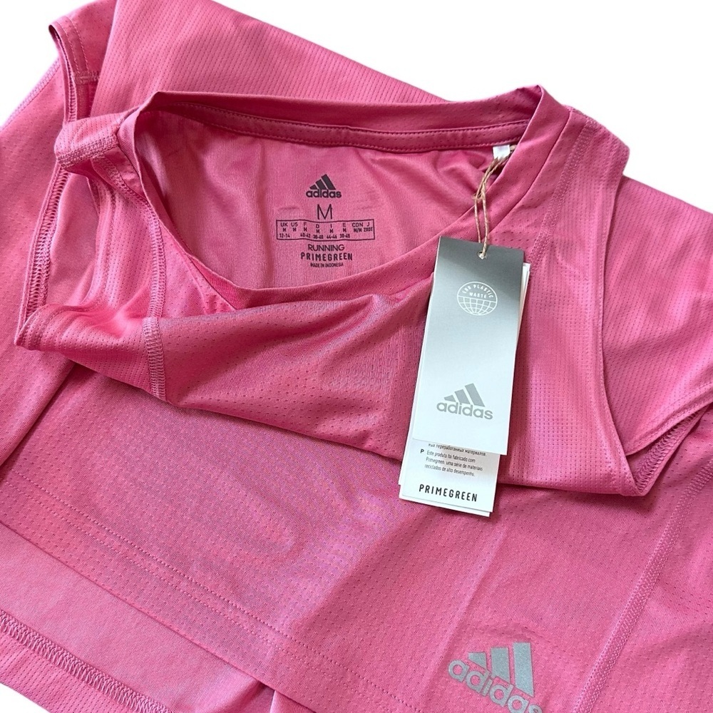 Adidas NWT Primegreen Running Tank Top Womens M Pink Sleeveless Activewear - Picture 5 of 6